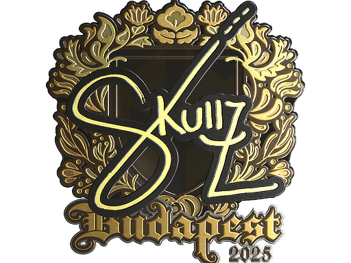 Sticker | skullz (Gold) | Budapest 2025 image