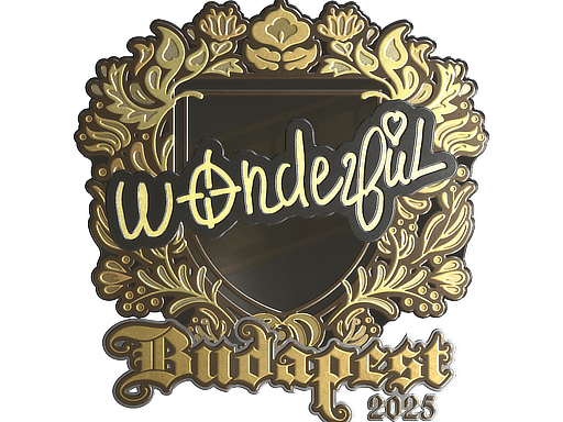 Sticker | w0nderful (Gold) | Budapest 2025 image