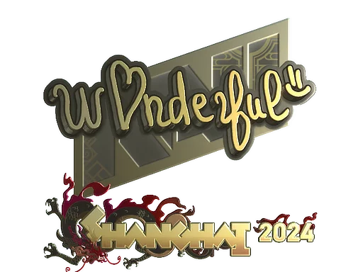 Sticker | w0nderful (Gold) | Shanghai 2024 image
