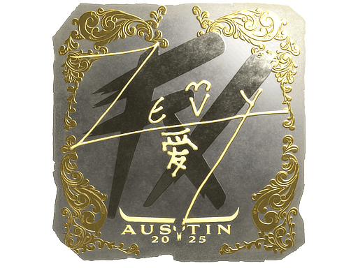 Sticker | zevy (Gold) | Austin 2025 image