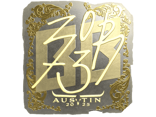 Sticker | zorte (Gold) | Austin 2025 image