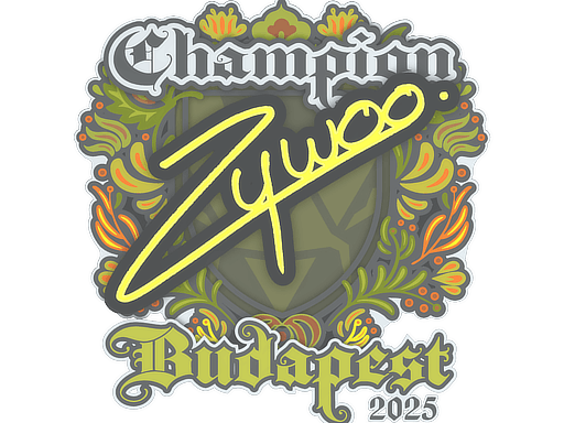 Sticker | ZywOo (Champion) | Budapest 2025 image