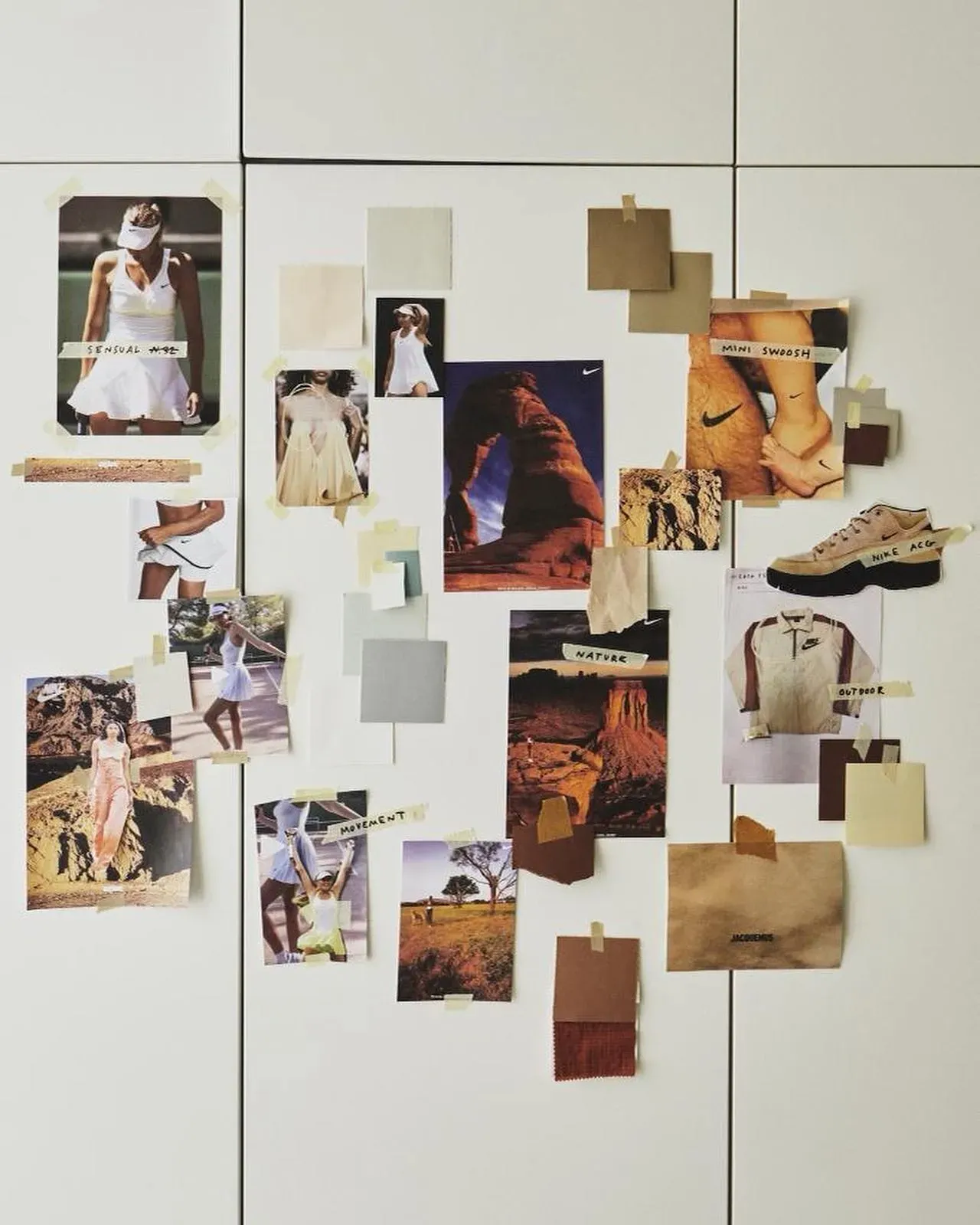Jacquemus Nike moodboard collaboration estivale