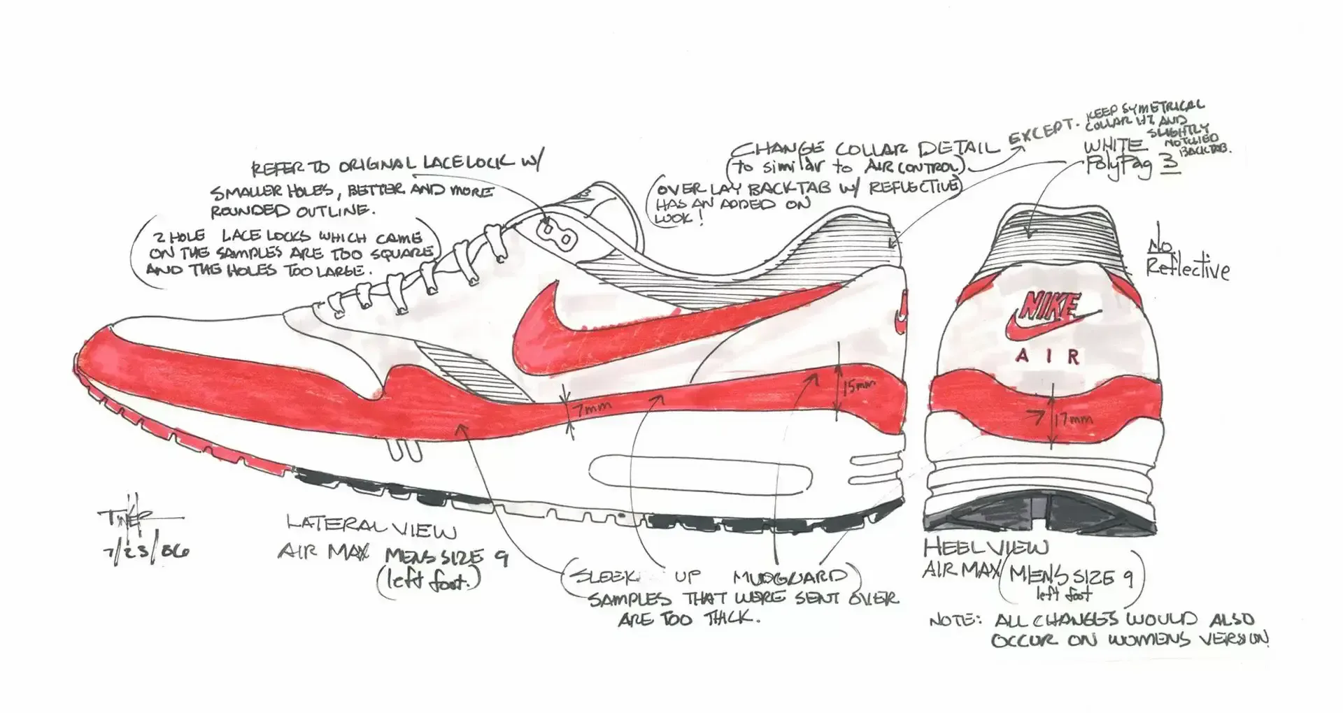 croquis air max 1 tinker hatfield