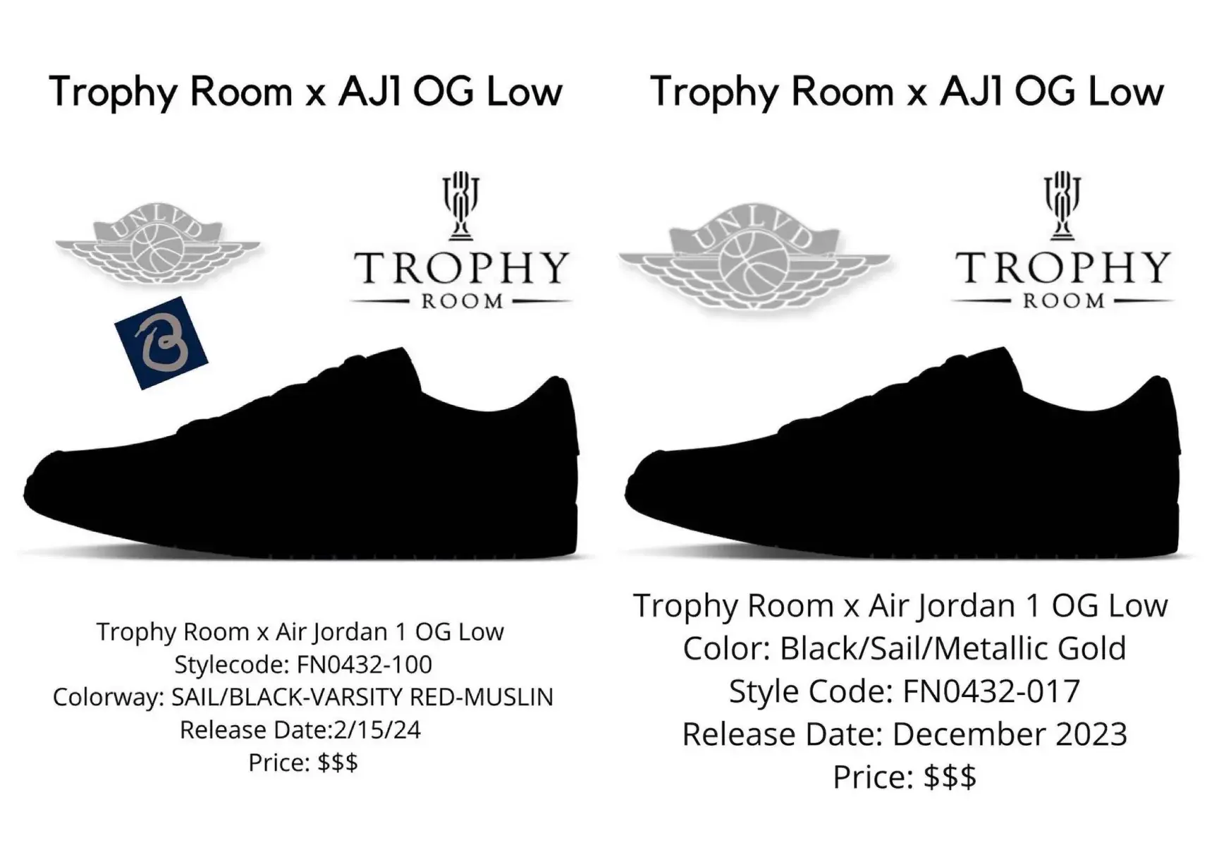 trophy room air jordan 1 low FN0432-017 FN0432-100