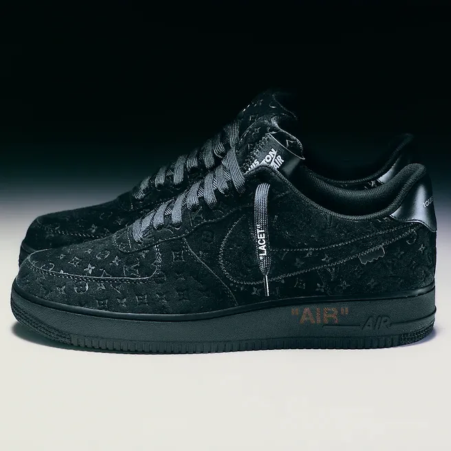 louis vuitton nike air force 1 black 1A9VD6
