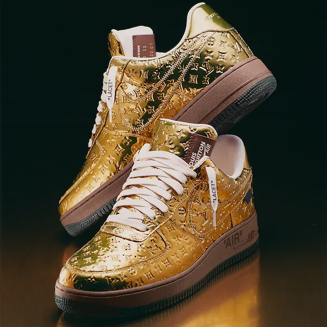 louis vuitton nike air force 1 metallic gold 1A9VG3