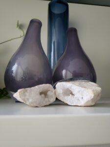 Bergkristal geode paar