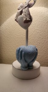 Hart in handen blauw