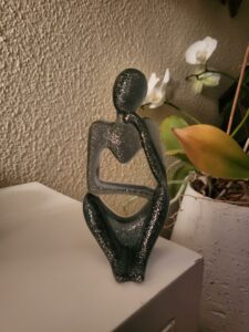 De denker blauwgroen met glitters