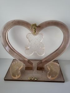Fotolijst hart bronskleurig