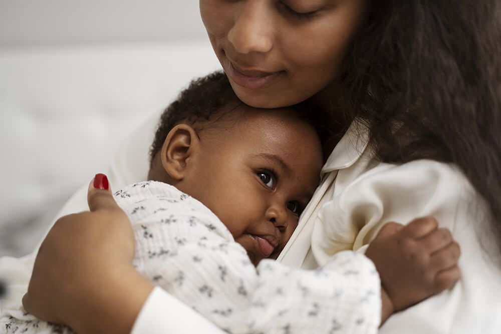 Maman avec son nouveau né