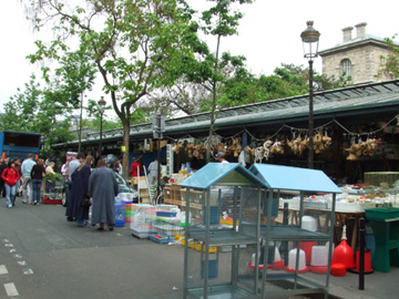 著名的西提島上之鳥市場,因禽流感之關係看不到鳥,只有一堆養鳥器具。