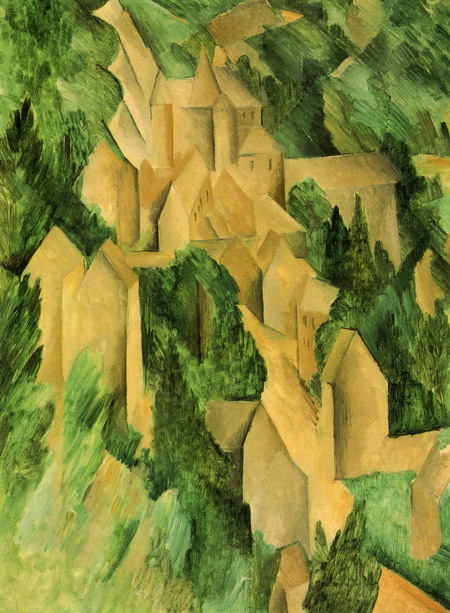 002-1 Braque 1909 Chateau de la Roche-Guyon 81x60 Moderna Museet Stockholm