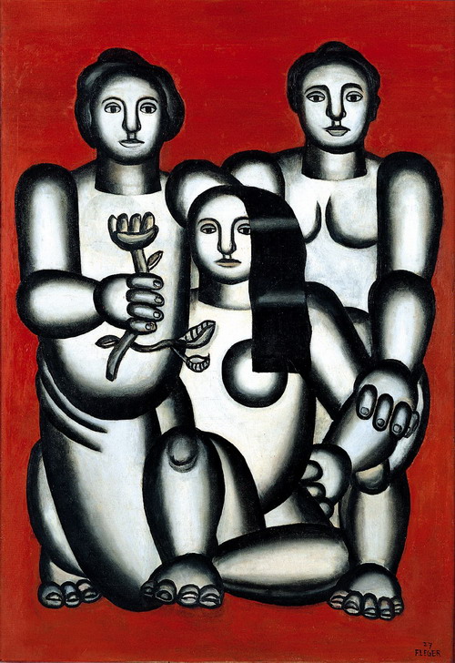 04019 F Leger 27 Trois femme sur fond rouge 138x95