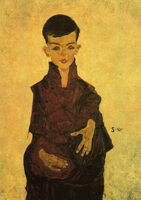 06 063 Schiele 1910 Portrait de Hurbert Rainer 103.3x99.8 Osterreichische galerie Vienne