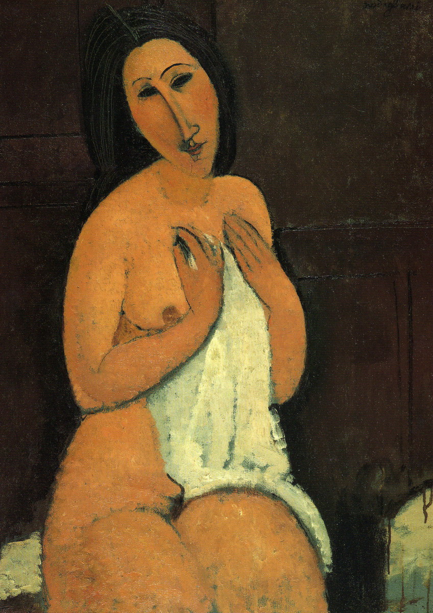 089 Modigliani 1917 Nu accroupi 114x74 Museum Voor Schone Kunsten-Anvers_縮小大小