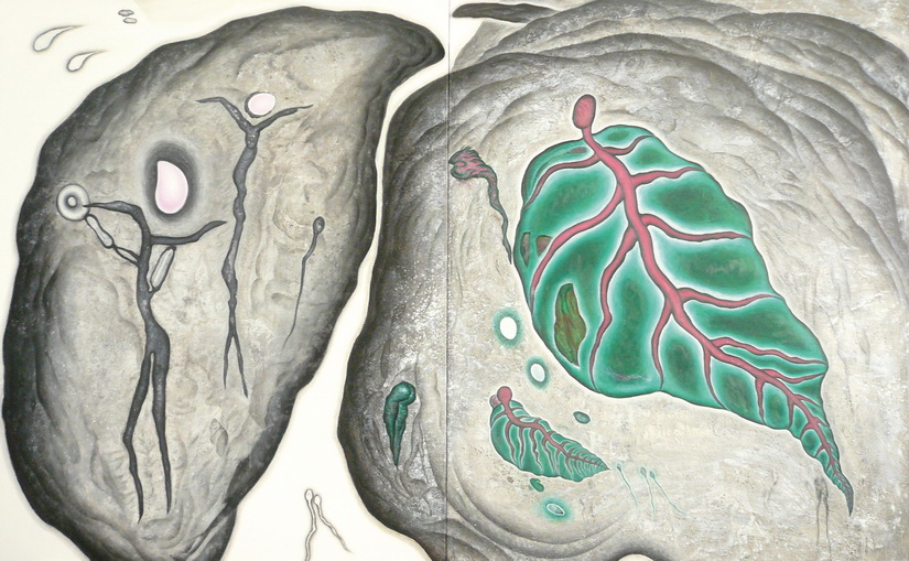 2008-1鄭建昌-跳躍的生命-蕃薯落土根不會爛-油畫-壓克力-162cm×260cm(100Fx2)