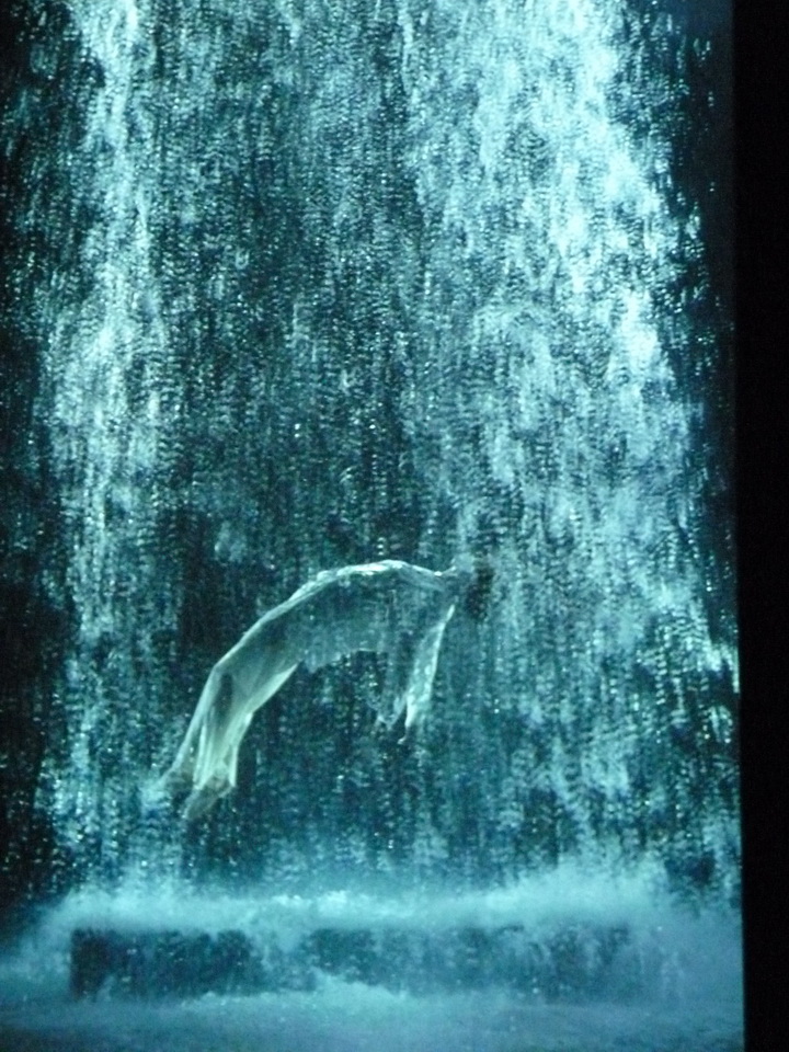 073 Bill Viola Tristan s ascension-le son d une montagne sous une cascade 2005 10 minu 16 sec performeur John Hay coll Pinault