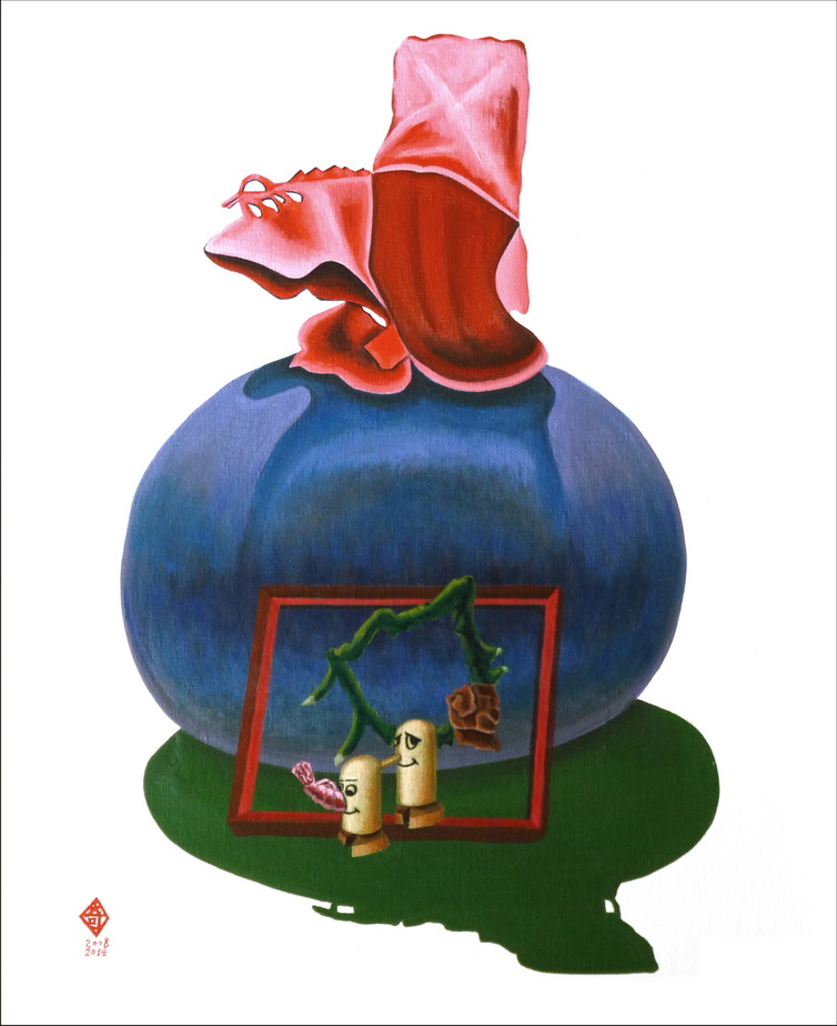 052-4   夢中夢之7  65x81cm   -25F 壓克力-畫布     2009-14