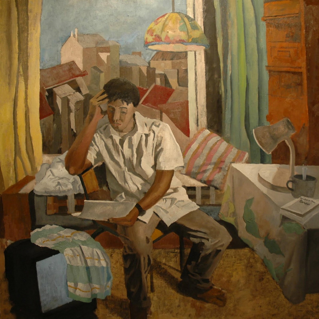 無題 (巴黎的房間淡色),油畫 100cmx100cm  2006