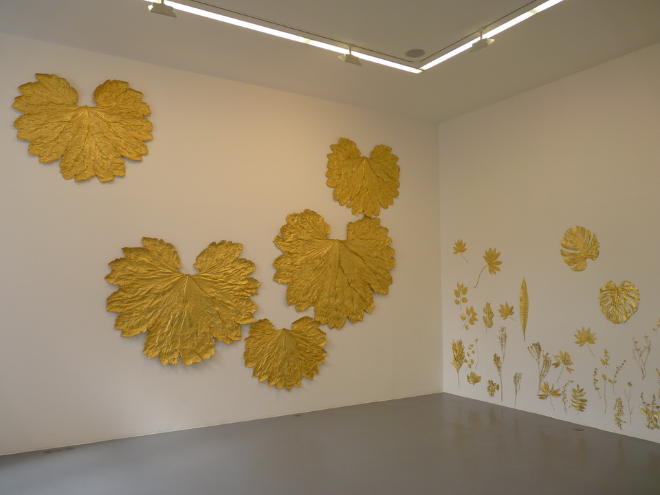 074 Lionel Esteve ne 1967sans titer serie de 58 oeuvres 2015 plantes dorees a la feuille d or