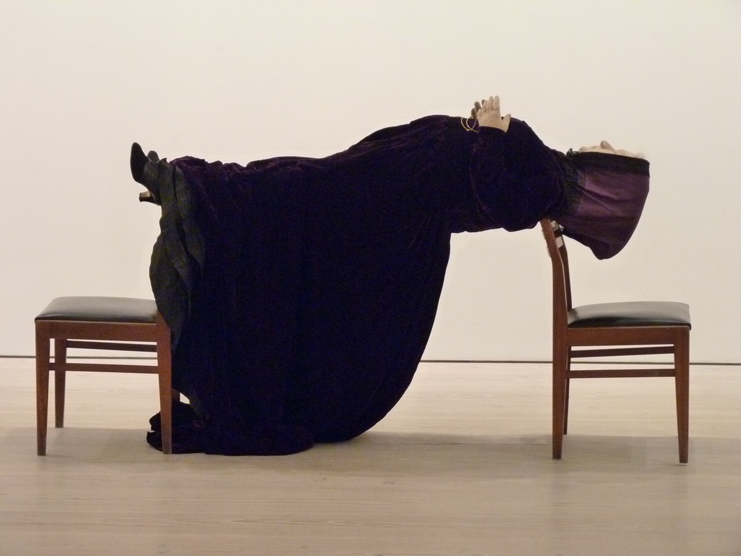 060 Goshka Macuga madame Blavatsky 114.3x190.5x73.6cm 2007 craved wood fibreglass clothes chars