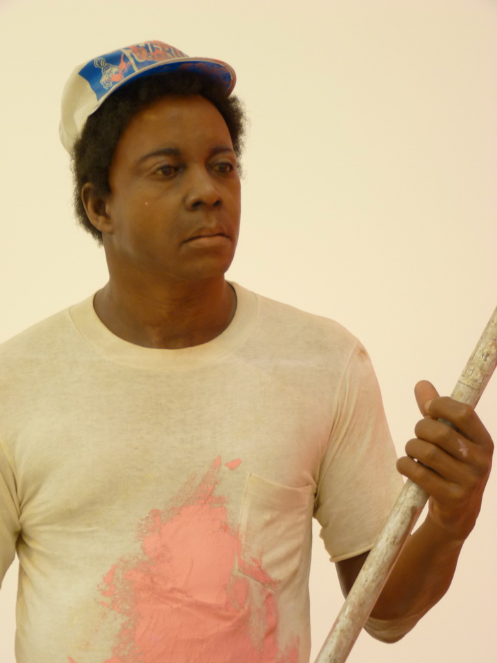 035 Duane Hanson house painter 1984-88 autobody filler polychromed in oil .mixed media with accessories