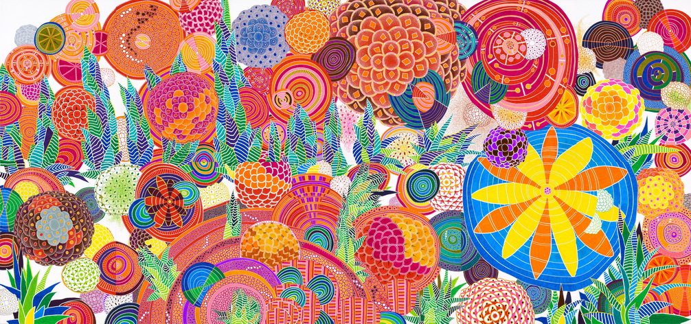 000 原 風景01  215x450cm  2010  原子筆 紙