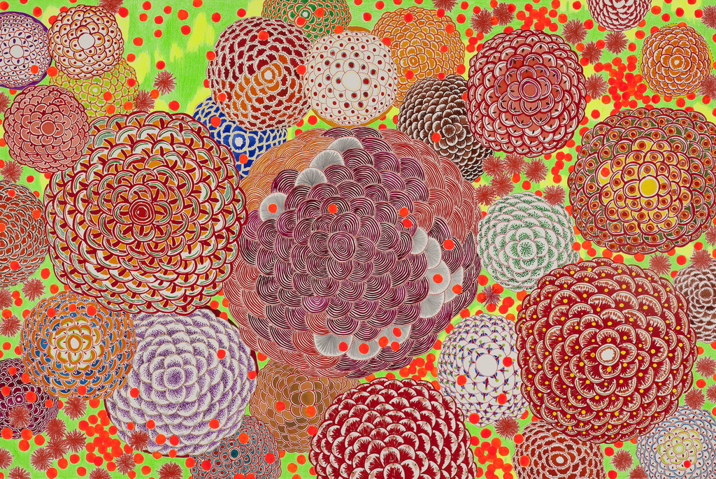004 秋意 01   103x153cm  2014  原子筆 礦物彩 紙
