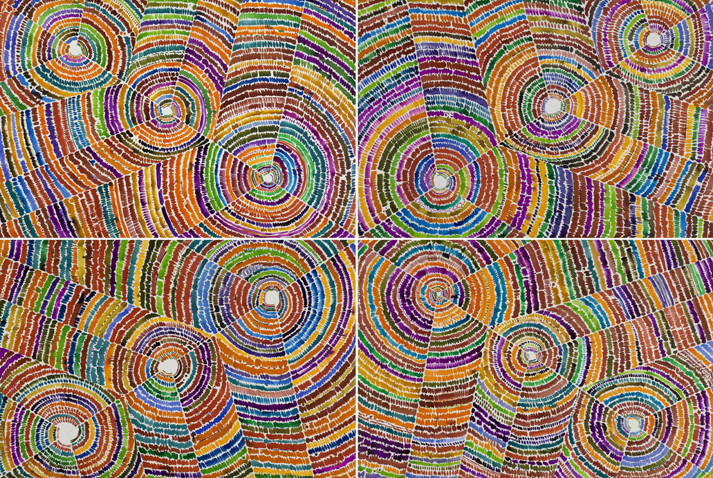 010 迴旋 02  206x306cm 2014  礦物彩 紙