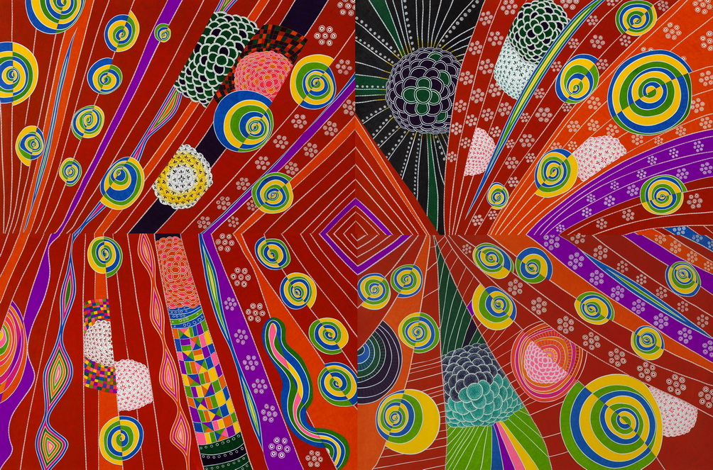 013  Steaming city 08  162x242cm  2015  原子筆 紙