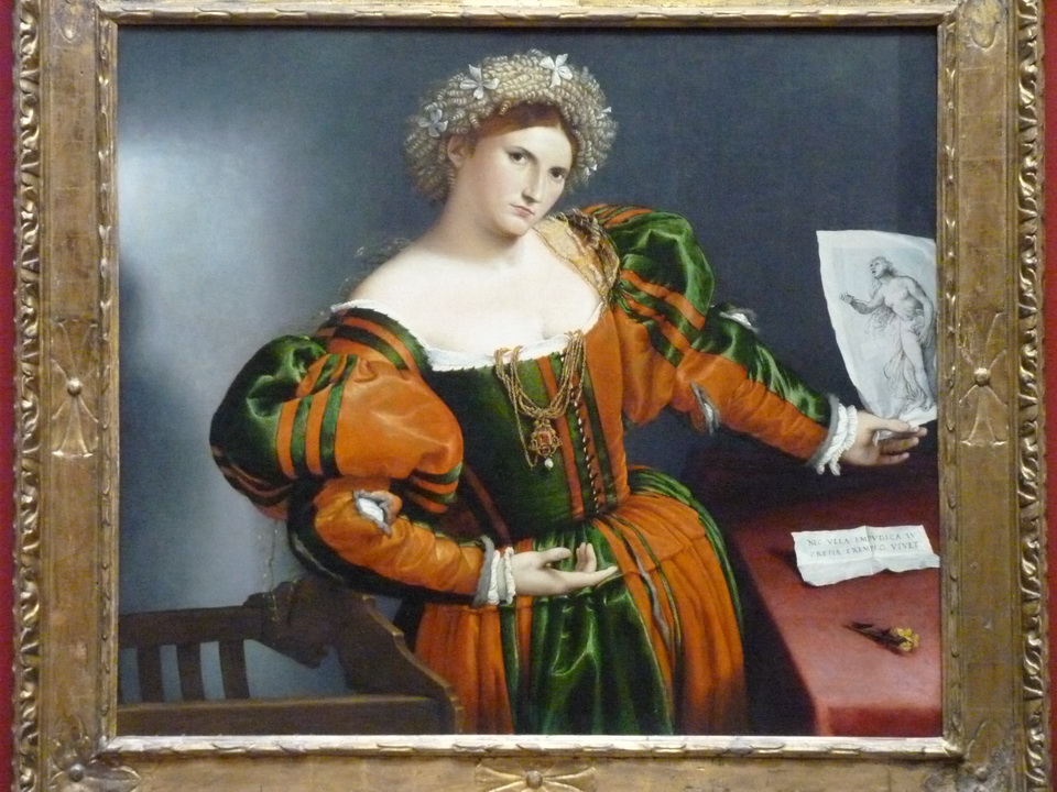 013 Lorenzo Lotto 1480-1556 portrait of a woman inspired by Lucretia about 1530-32