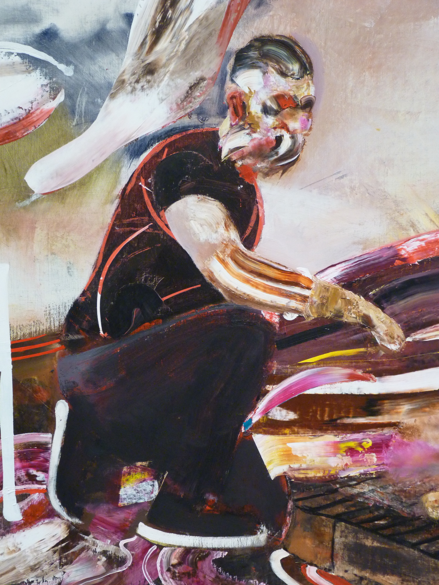019-4 Adrian Ghenie ne1977 self-portrait 230x160cm 2015 huile sur toile
