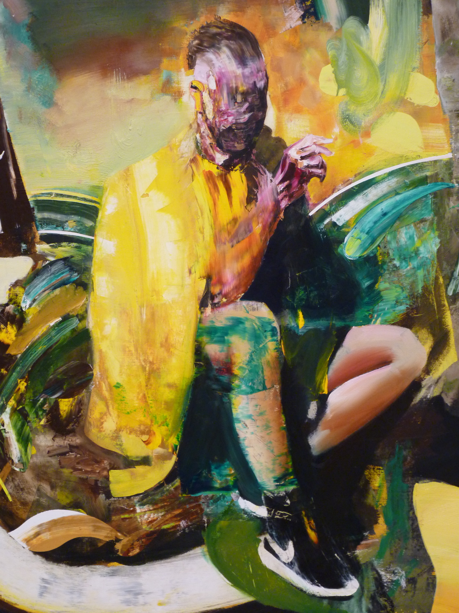 019-8 Adrian Ghenie ne1977 self-portrait 230x160cm 2015 huile sur toile