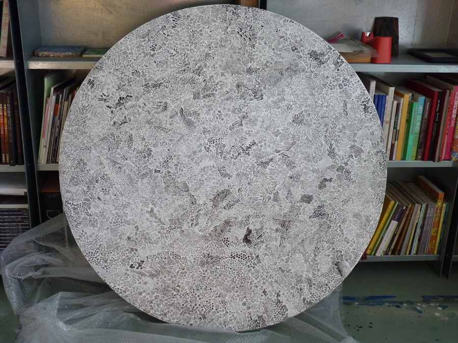 P1370865  太極，120乄120公分，壓克力顏料，畫布，2014年