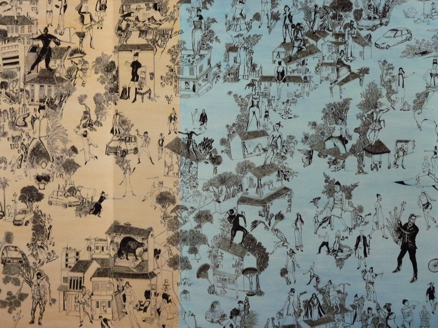 035-2    台十七 線 728x259cm  2008 壓克力 畫布