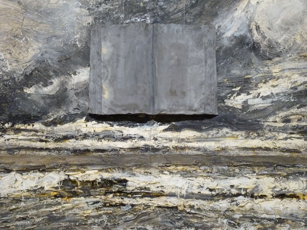027 Anselm Kiefer le livre 2007 huile emuision acrylique shellac et livre plomb sur toile