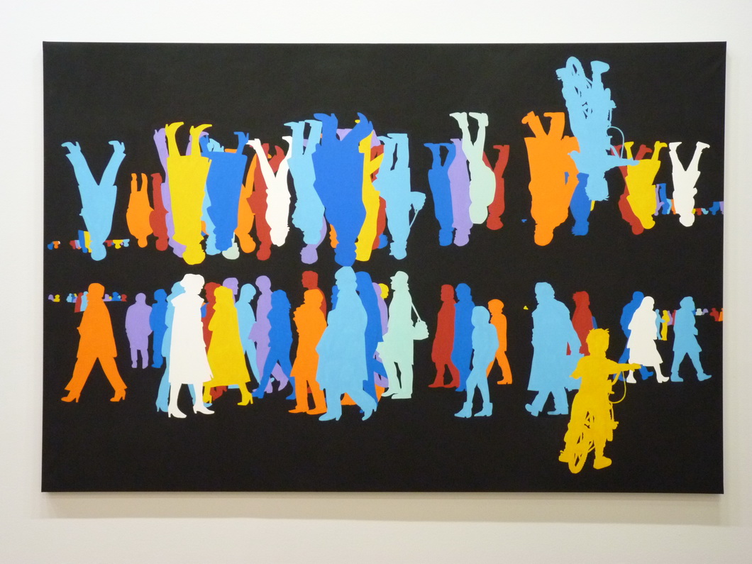 011 Gerad Fromanger corps a corps bleu Paris-Sienne serie- sens dessus dessous 2003-06 huile et acrylique sur toile