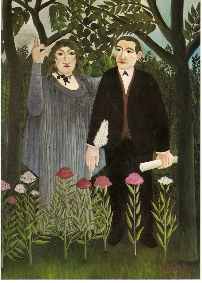 075-1 Rousseau 1909 La muse inspirant le poete 146x97 Kustmuseum Bale
