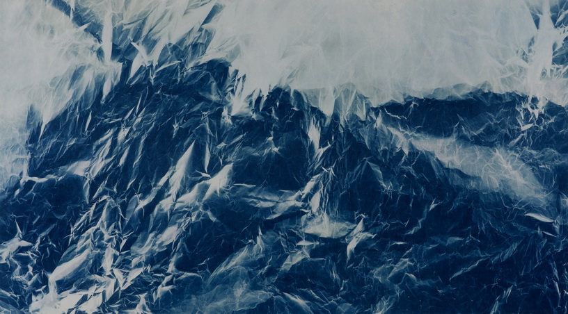 011 「皴法習作」系列- 51  88X159cm  2015 氰版, 宣紙