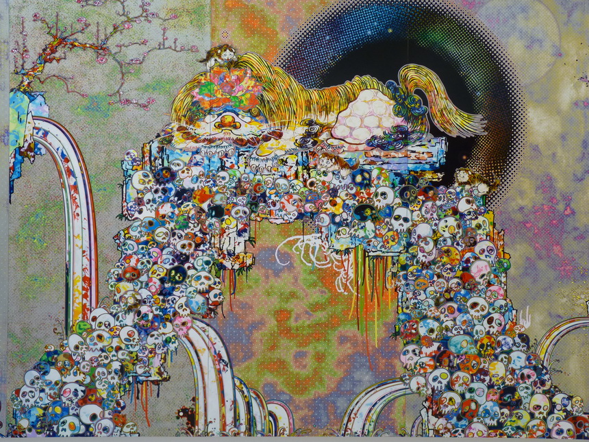 p1560329-5-takashi-murakemi-a-picture-of-lives-wrigglig-in-the-forest-at-the-deep-end-of-the-universe-240x3255cm-31-panneaux-2015