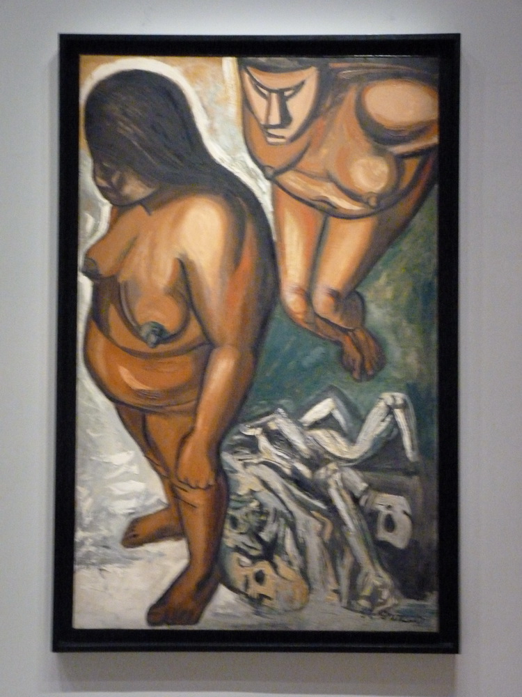 P1560967-2 Jose Clemente Orozco 1883-1949 Indiennes 195x123.5cm 1947 pyroxilyne sur masonite