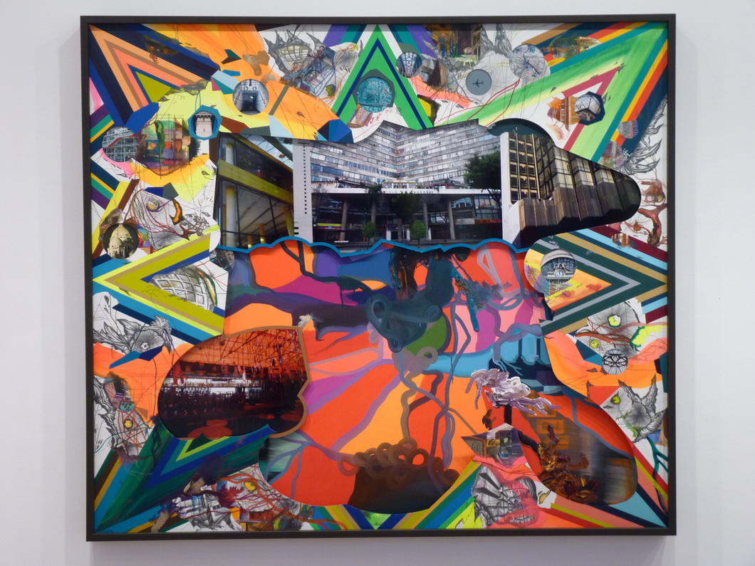 030 Franz Ackermann b 1963 Mexico -non stop from here 150x170cm 2016 mounted paper photos oil acrylic mixed media and framed