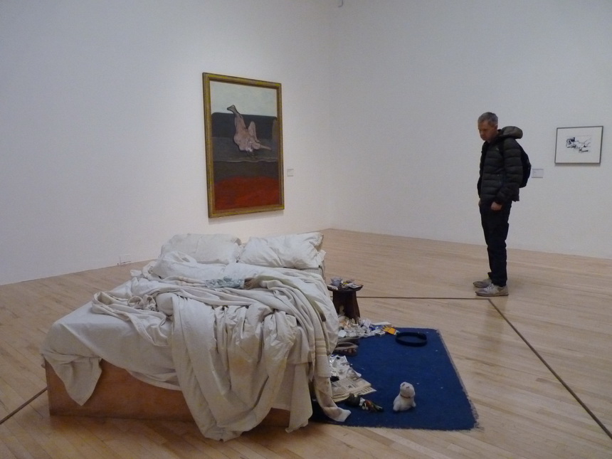 051 Tracey Emin 0 b1963 my bed 1989 box frame mattress linens pillows and various objects