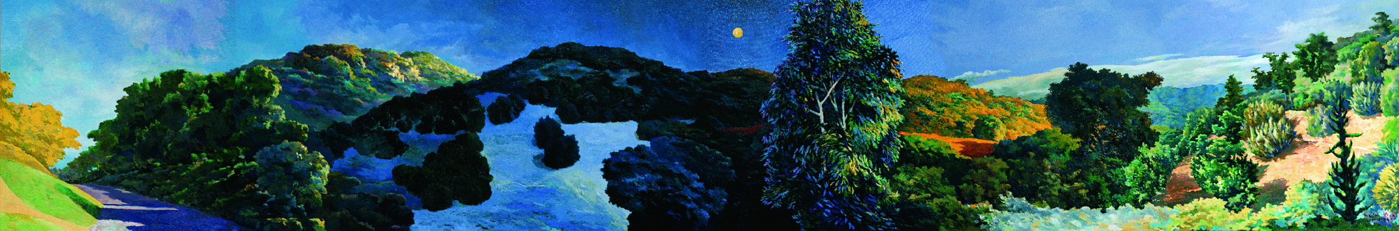 001 白天到晚上-季節 91.5x549 cm 1992-1994 油彩 畫布