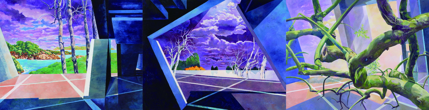 005 世外桃源 122x435 cm 2010 油彩 畫布