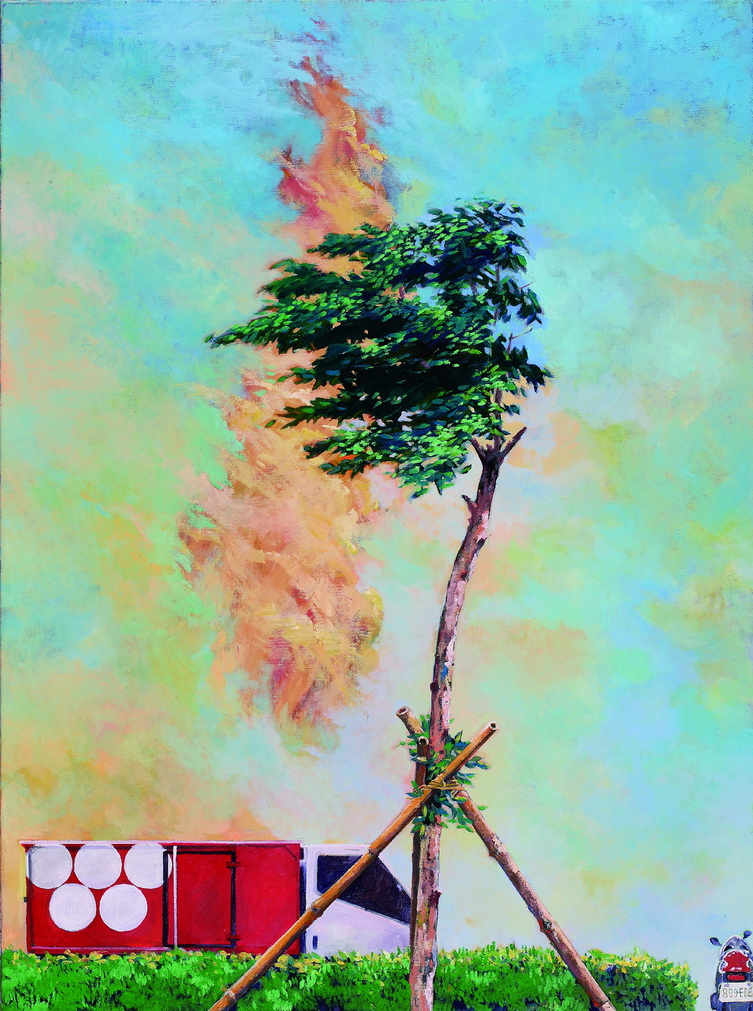 010 重生 130x97cm 2000-08 油彩 畫布
