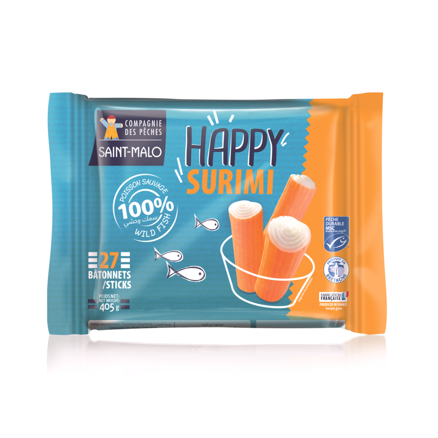 Happy Surimi 27 Surimi Sticks Crab Flavor COMPAGNIE DES PECHES DISTRIBUTION French food
