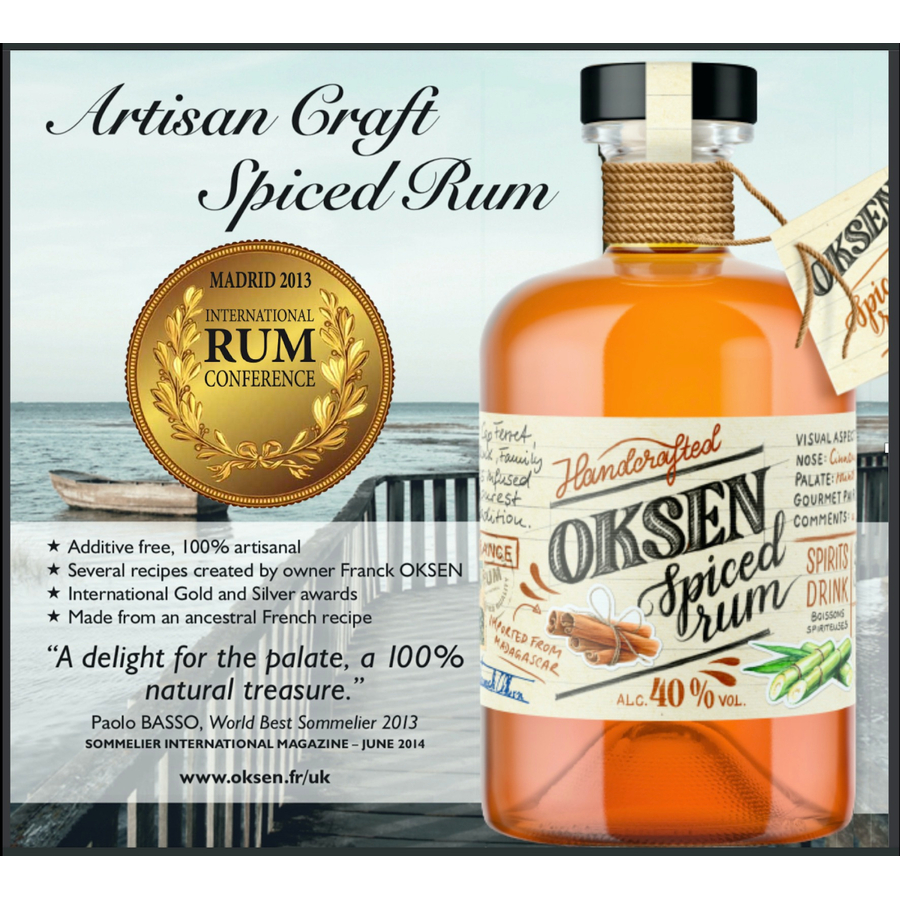 Cinnamon Handcrafted Spiced Rum 40 (70cl) OKSEN ARTISAN CRAFT SPICED